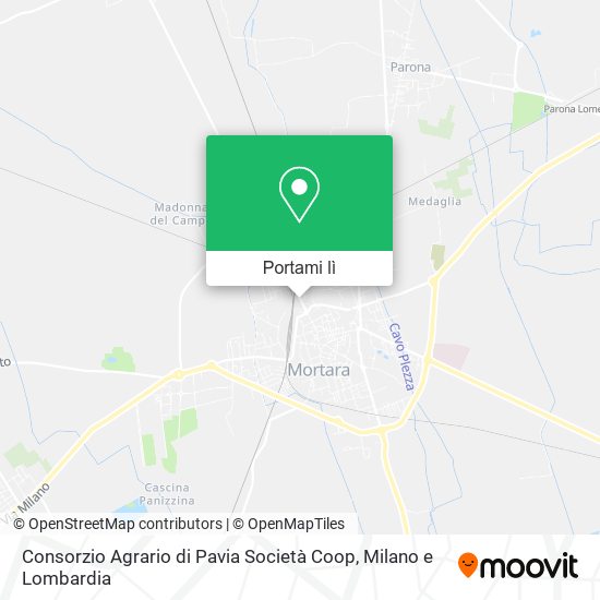 Mappa Consorzio Agrario di Pavia Società Coop