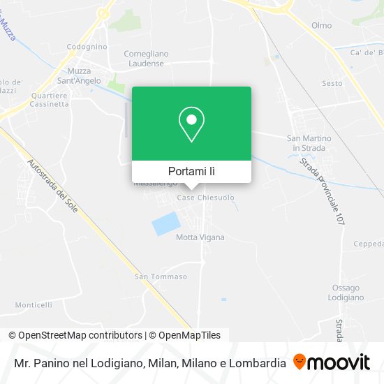 Mappa Mr. Panino nel Lodigiano, Milan