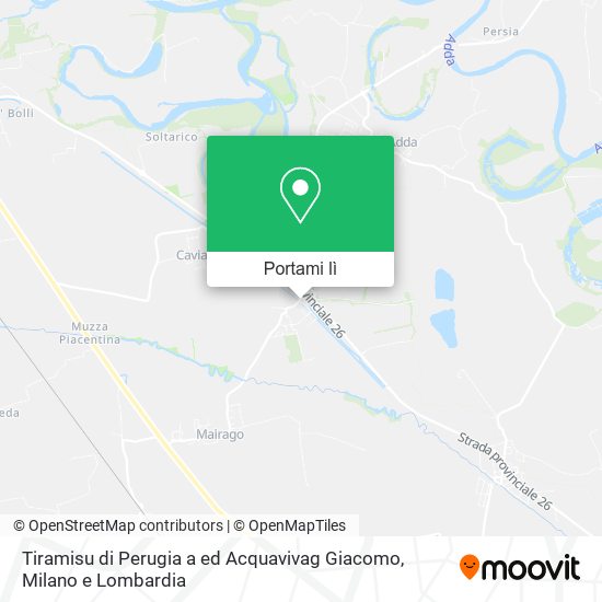 Mappa Tiramisu di Perugia a ed Acquavivag Giacomo