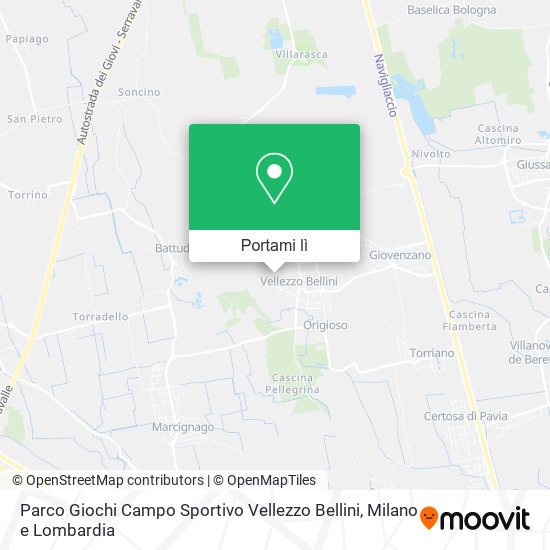 Mappa Parco Giochi Campo Sportivo Vellezzo Bellini
