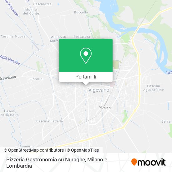 Mappa Pizzeria Gastronomia su Nuraghe