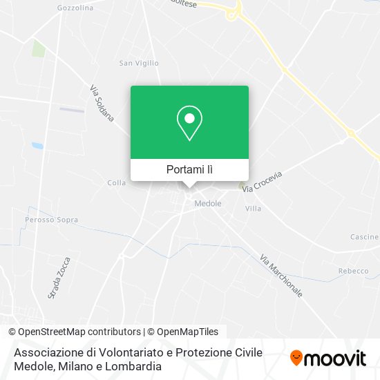 Mappa Associazione di Volontariato e Protezione Civile Medole