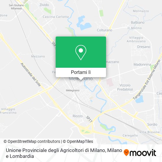 Mappa Unione Provinciale degli Agricoltori di Milano