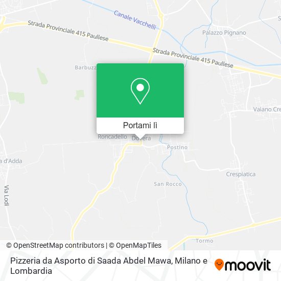 Mappa Pizzeria da Asporto di Saada Abdel Mawa