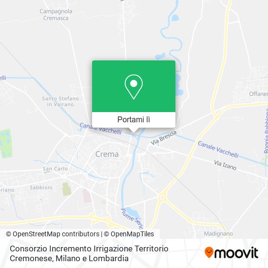 Mappa Consorzio Incremento Irrigazione Territorio Cremonese