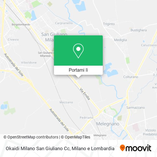 Mappa Okaidi Milano San Giuliano Cc