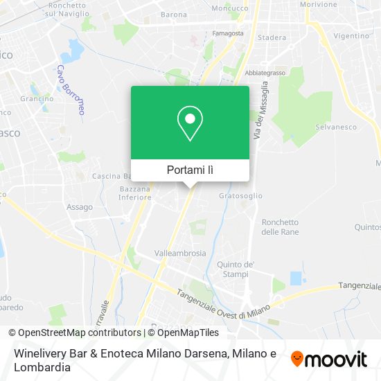 Mappa Winelivery Bar & Enoteca Milano Darsena