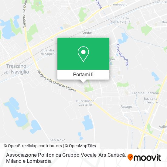 Mappa Associazione Polifonica Gruppo Vocale 'Ars Canticà