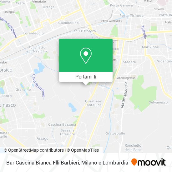 Mappa Bar Cascina Bianca Flli Barbieri