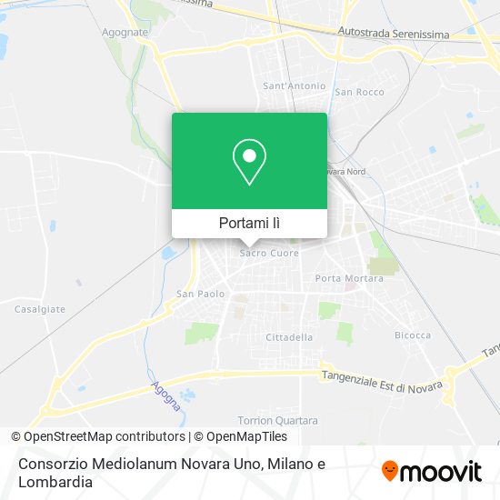 Mappa Consorzio Mediolanum Novara Uno