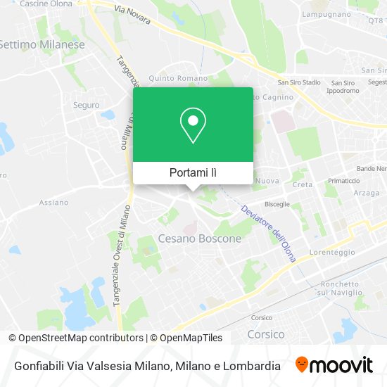 Mappa Gonfiabili Via Valsesia Milano
