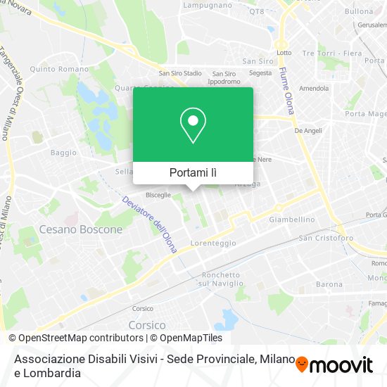 Mappa Associazione Disabili Visivi - Sede Provinciale