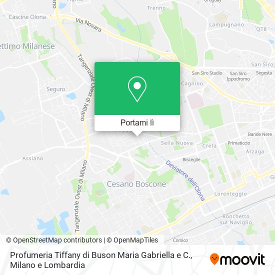 Mappa Profumeria Tiffany di Buson Maria Gabriella e C.