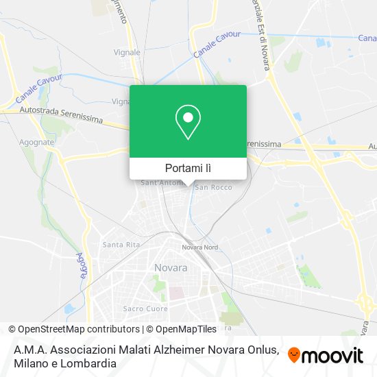 Mappa A.M.A. Associazioni Malati Alzheimer Novara Onlus