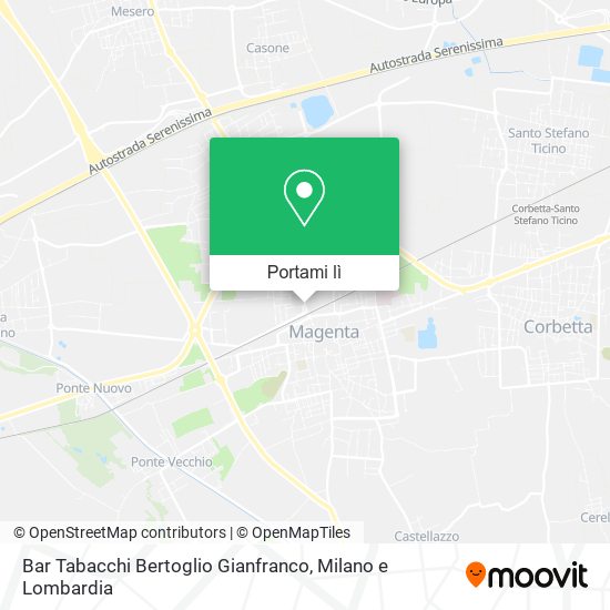 Mappa Bar Tabacchi Bertoglio Gianfranco
