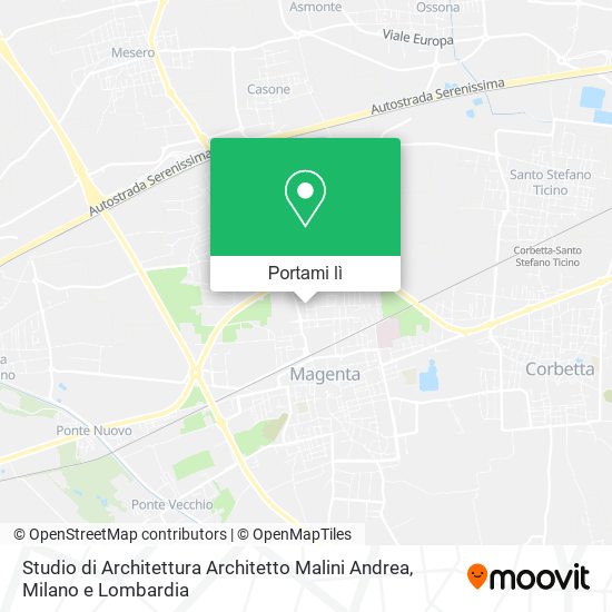 Mappa Studio di Architettura Architetto Malini Andrea
