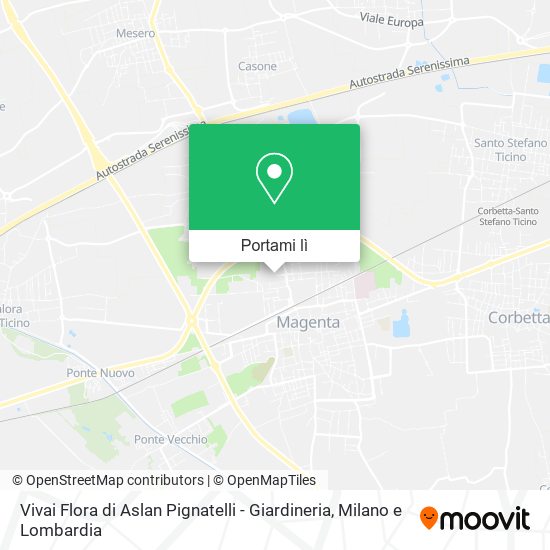 Mappa Vivai Flora di Aslan Pignatelli - Giardineria