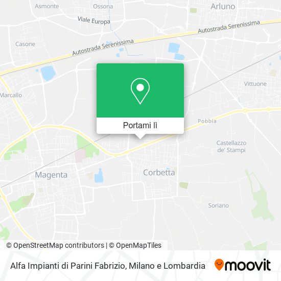Mappa Alfa Impianti di Parini Fabrizio