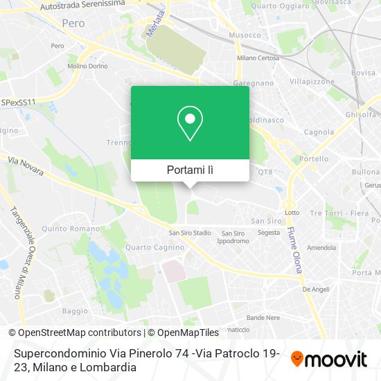 Mappa Supercondominio Via Pinerolo 74 -Via Patroclo 19-23