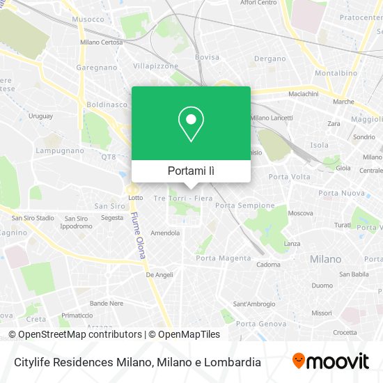 Mappa Citylife Residences Milano