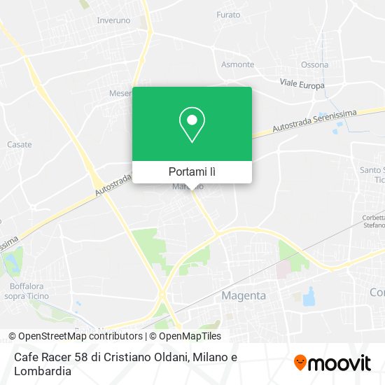 Mappa Cafe Racer 58 di Cristiano Oldani