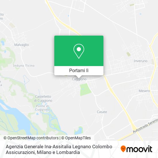 Mappa Agenzia Generale Ina-Assitalia Legnano Colombo Assicurazioni