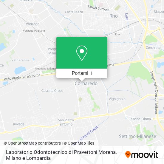 Mappa Laboratorio Odontotecnico di Pravettoni Morena
