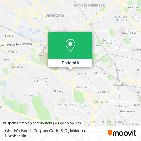 Mappa Charly's Bar di Carpani Carlo & C.