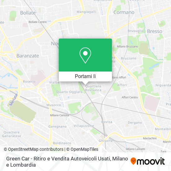 Mappa Green Car - Ritiro e Vendita Autoveicoli Usati