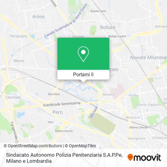 Mappa Sindacato Autonomo Polizia Penitenziaria S.A.P.Pe