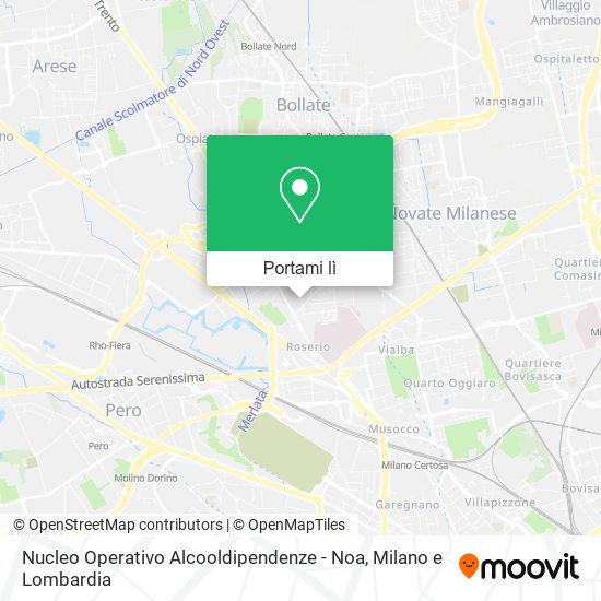 Mappa Nucleo Operativo Alcooldipendenze - Noa