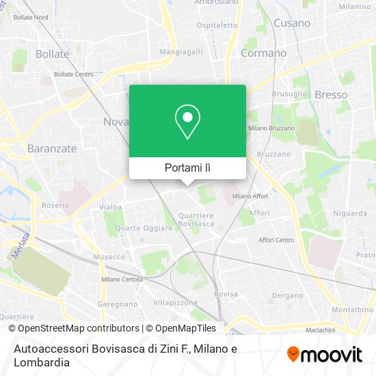 Mappa Autoaccessori Bovisasca di Zini F.