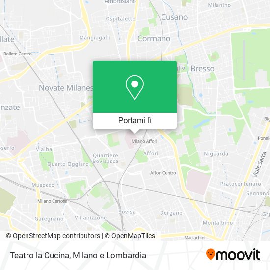 Mappa Teatro la Cucina