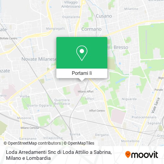 Mappa Loda Arredamenti Snc di Loda Attilio a Sabrina