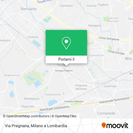 Mappa Via Pregnana