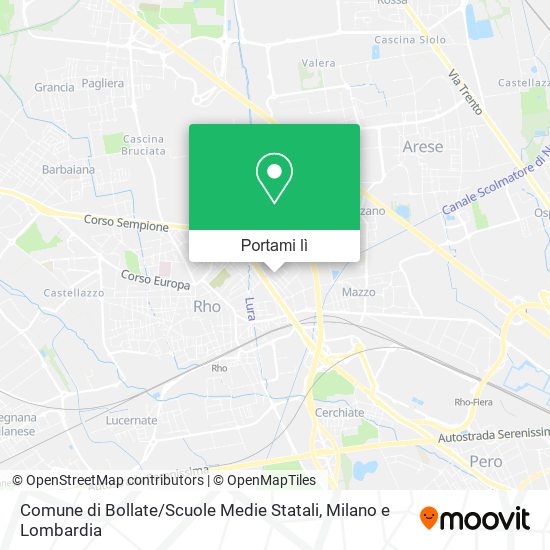Mappa Comune di Bollate / Scuole Medie Statali
