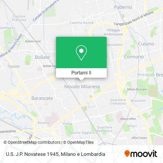 Mappa U.S. J.P. Novatese 1945