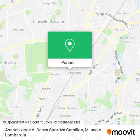 Mappa Associazione di Danza Sportiva Camillon