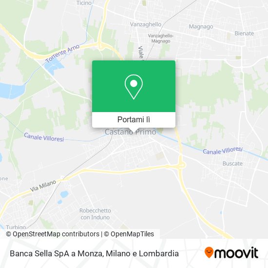 Mappa Banca Sella SpA a Monza