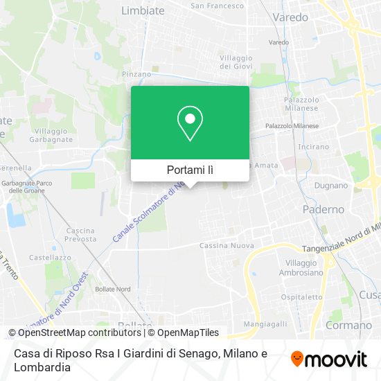 Mappa Casa di Riposo Rsa I Giardini di Senago