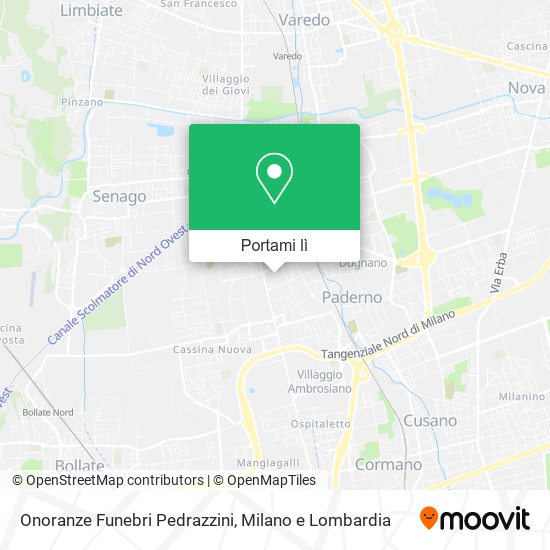 Mappa Onoranze Funebri Pedrazzini