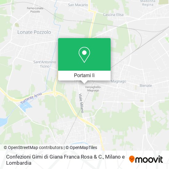 Mappa Confezioni Gimi di Giana Franca Rosa & C.