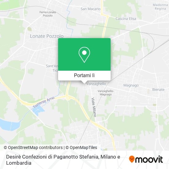 Mappa Desirè Confezioni di Paganotto Stefania