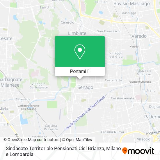 Mappa Sindacato Territoriale Pensionati Cisl Brianza