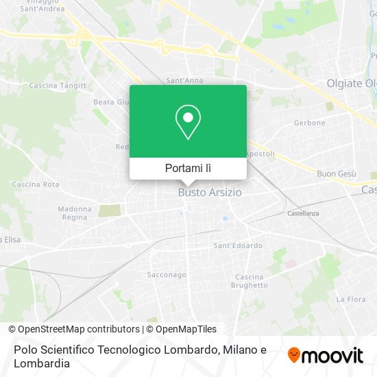 Mappa Polo Scientifico Tecnologico Lombardo