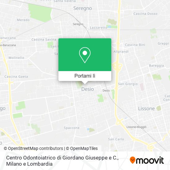 Mappa Centro Odontoiatrico di Giordano Giuseppe e C.