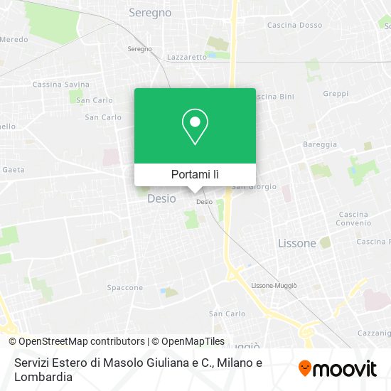 Mappa Servizi Estero di Masolo Giuliana e C.