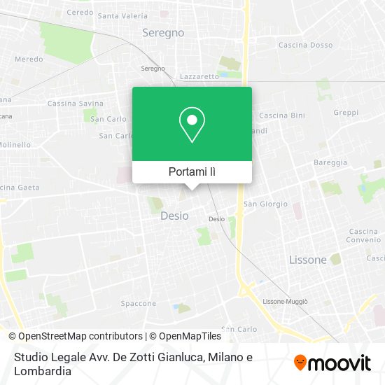 Mappa Studio Legale Avv. De Zotti Gianluca