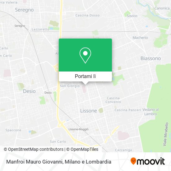 Mappa Manfroi Mauro Giovanni