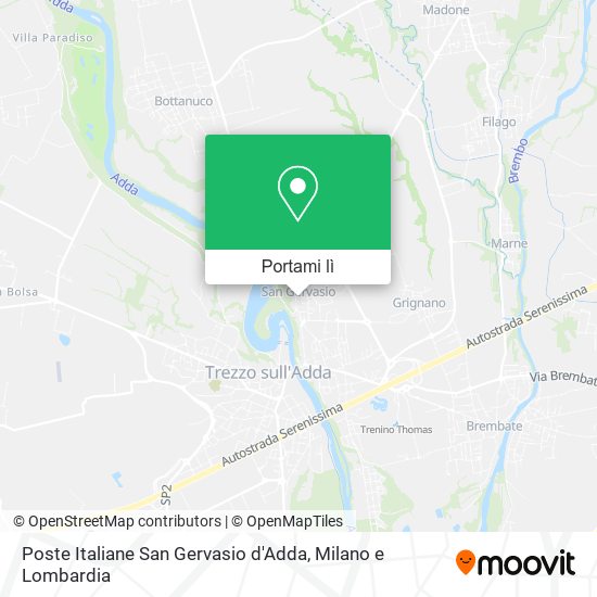 Mappa Poste Italiane San Gervasio d'Adda